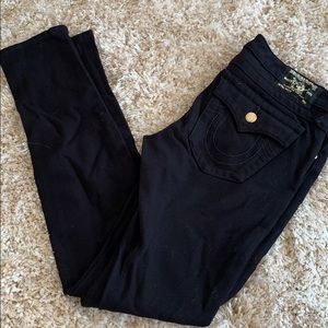 True Religion Stretch Skinny Jean Swarovski Accent